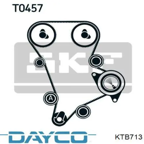 Pasek rozrządu, zestaw Dayco KTB713 cena, od 163,83 USD