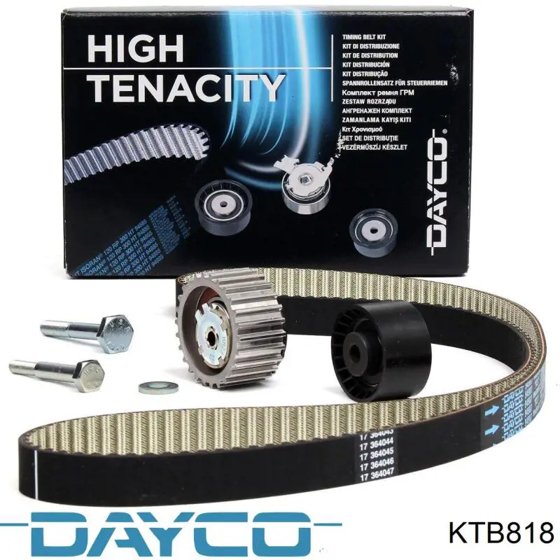 Do koszyka KTB818 Dayco Pasek rozrządu, zestaw