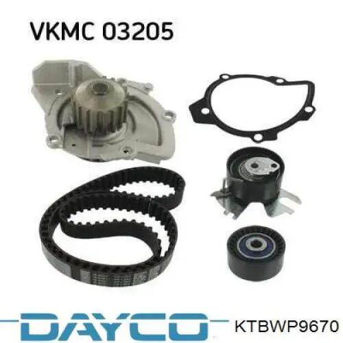 Pasek rozrządu, zestaw Dayco KTBWP9670 cena, od 149,86 USD