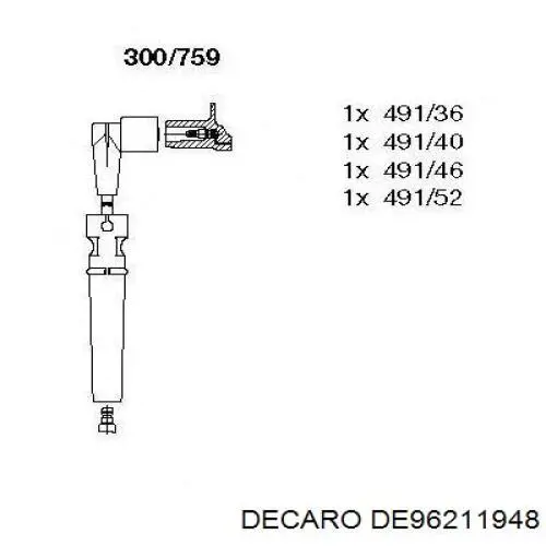 DE.96211948 DECARO zestaw przewodów wysokiego napięcia