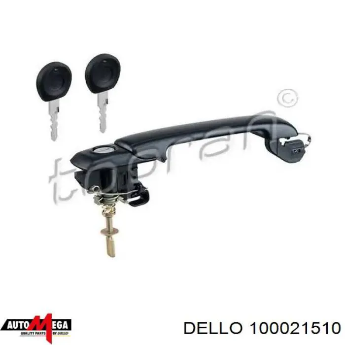 Klamka drzwi przednich zewnętrzna lewa 100021510 Dello/Automega