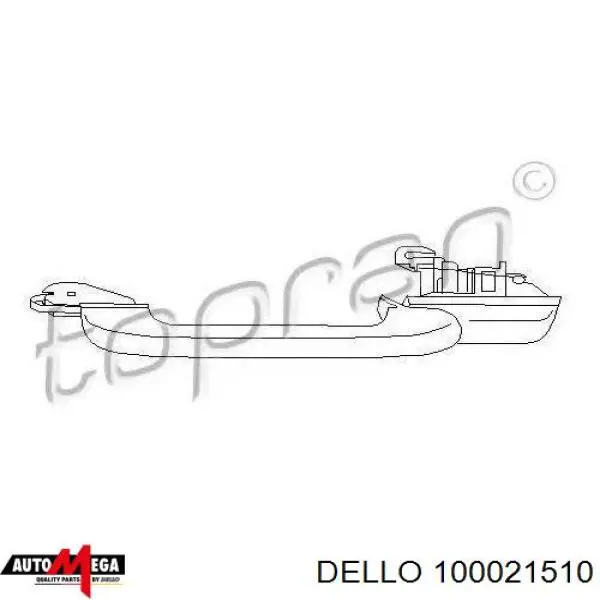 Klamka drzwi przednich zewnętrzna lewa Dello/Automega 100021510 cena, od 16,72 USD