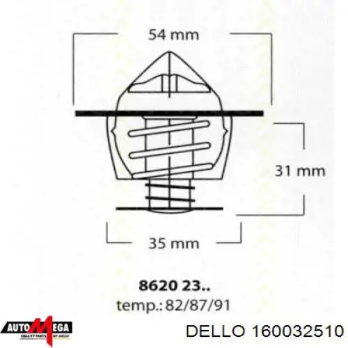 160032510 Dello/Automega termostat