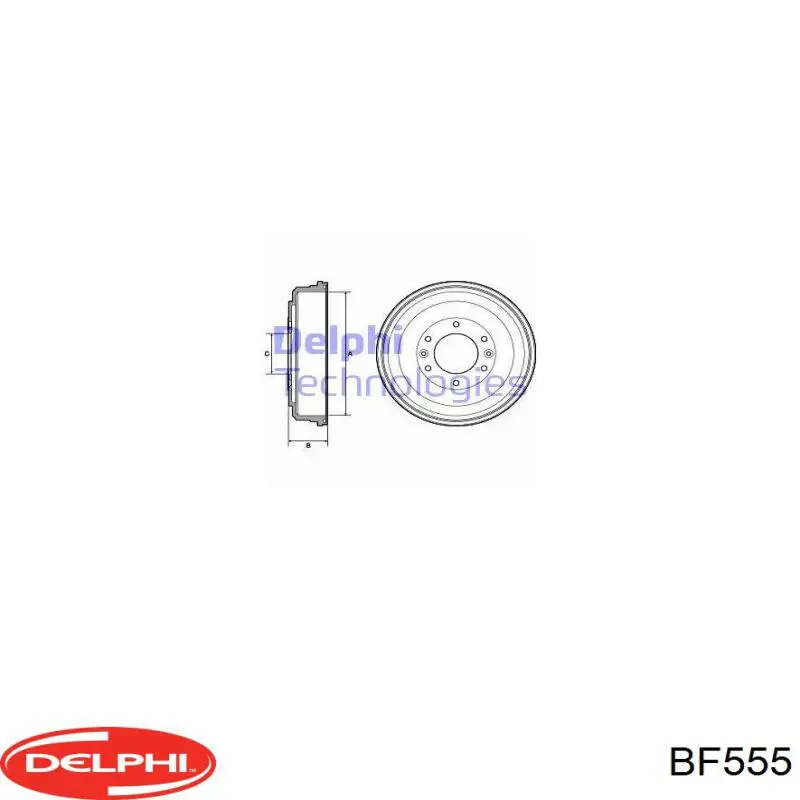 BF555 Delphi Bęben hamulcowy tylny