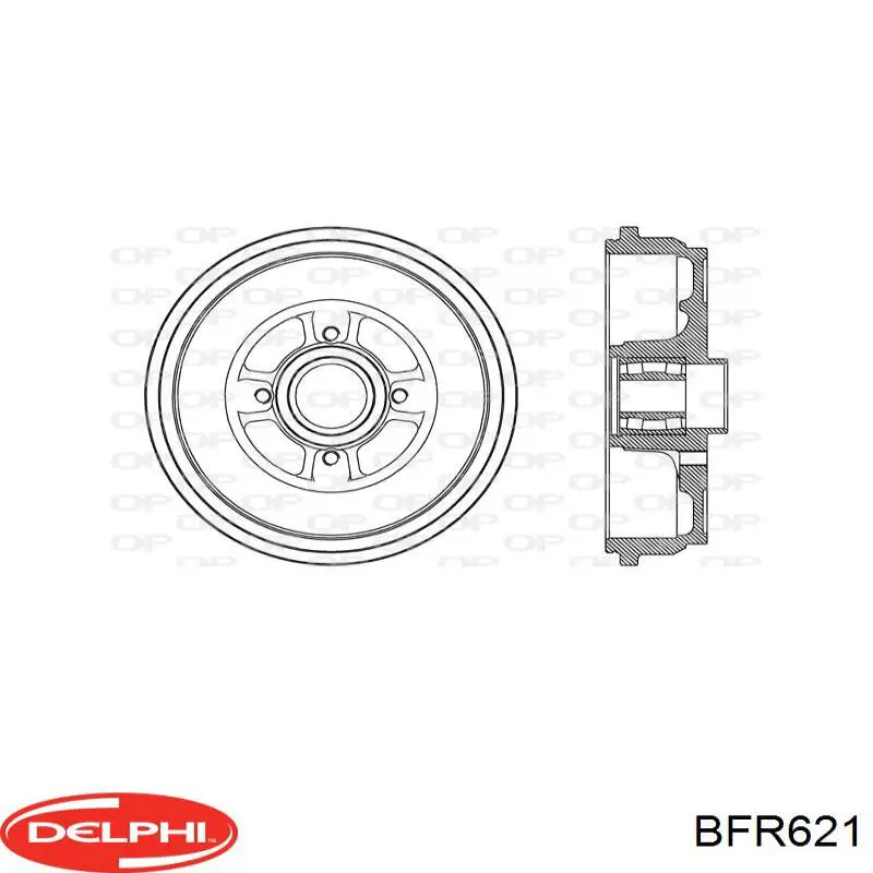 Bęben hamulcowy tylny Delphi BFR621 cena, od 89,44 USD