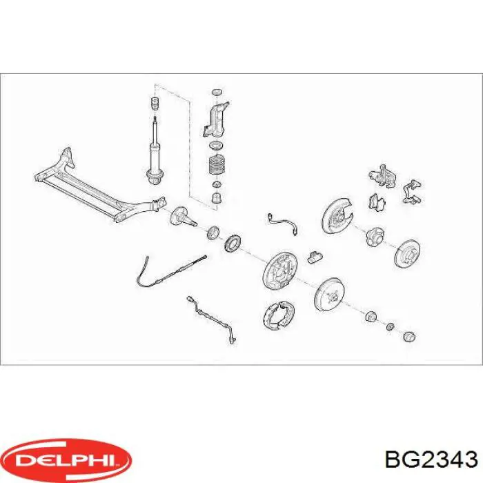 Do koszyka BG2343 Delphi Tarcza hamulcowa tylna