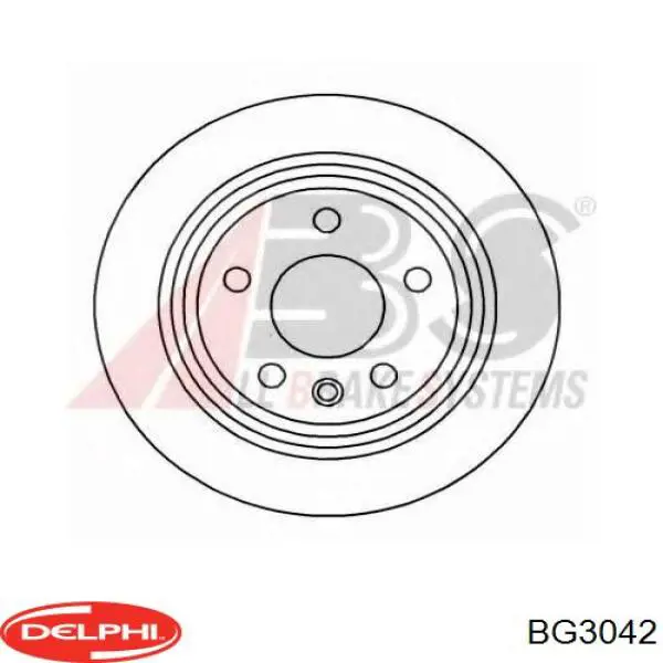 BG3042 Delphi tarcza hamulcowa tylna