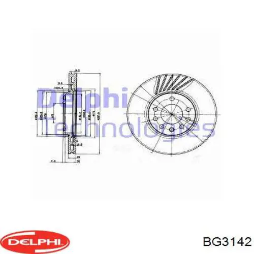 BG3142 Delphi tarcza hamulcowa przednia