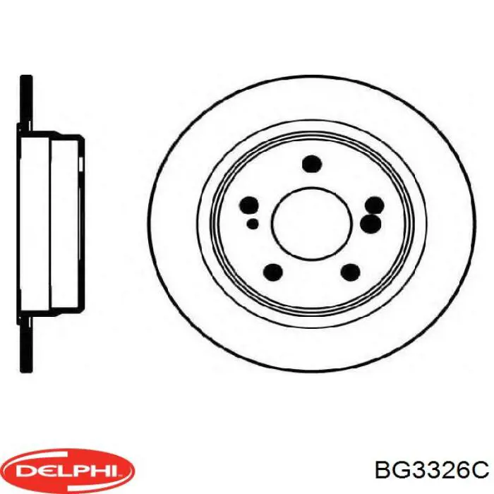 BG3326C Delphi tarcza hamulcowa tylna