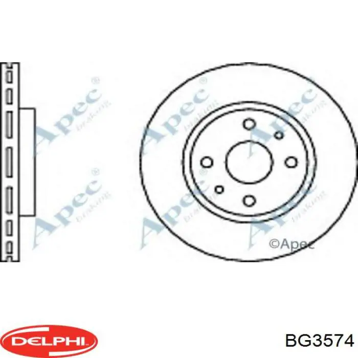 BG3574 Delphi Tarcza hamulcowa przednia
