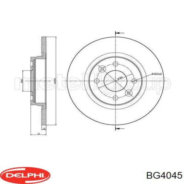 Tarcza hamulcowa przednia Delphi BG4045 cena, od 29,63 USD