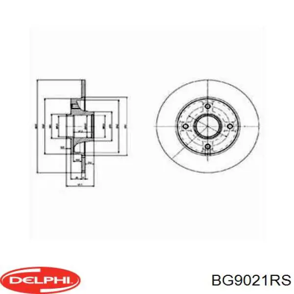 BG9021RS Delphi tarcza hamulcowa tylna