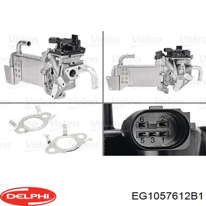 Do koszyka EG1057612B1 Delphi Chłodnica układu recyrkulacji spalin EGR