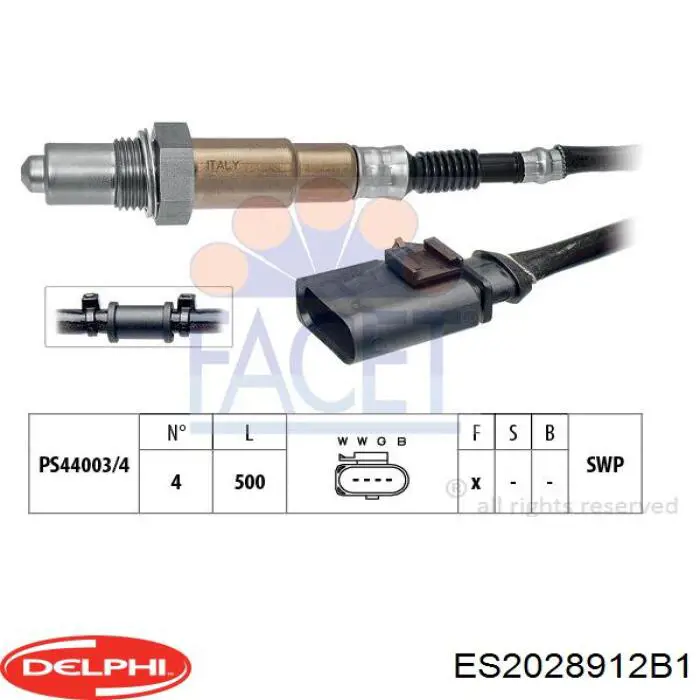 Sonda lambda czujnik tlenu przed katalizatorem Delphi ES2028912B1 cena, od 71,13 USD
