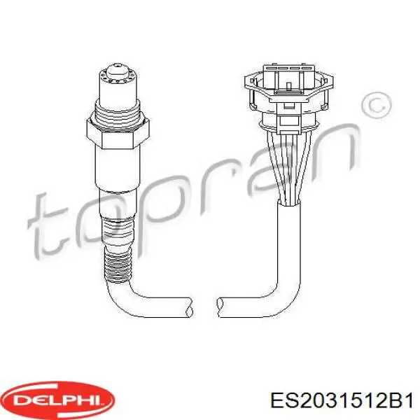 Sonda lambda czujnik tlenu przed katalizatorem Delphi ES2031512B1 cena, od 49,95 USD