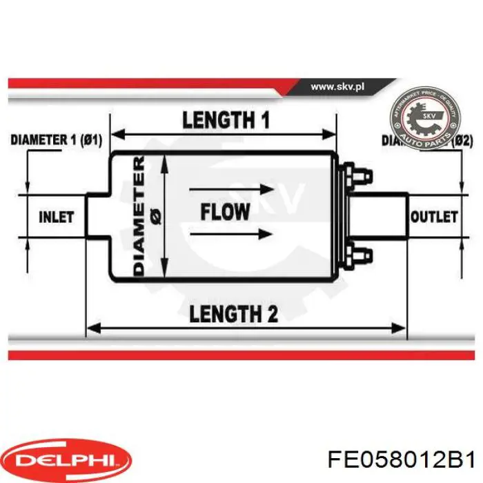 Pompa paliwa elektryczna zanurzeniowa Delphi FE058012B1 cena, od 30,56 USD