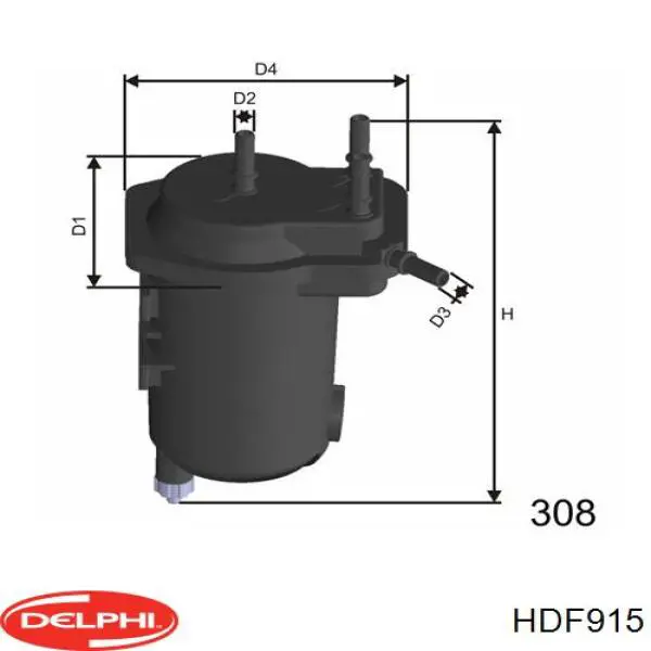Do koszyka HDF915 Delphi Filtr paliwa