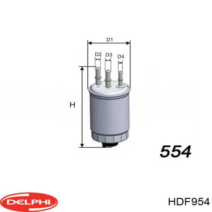 Filtr paliwa HDF954 Delphi