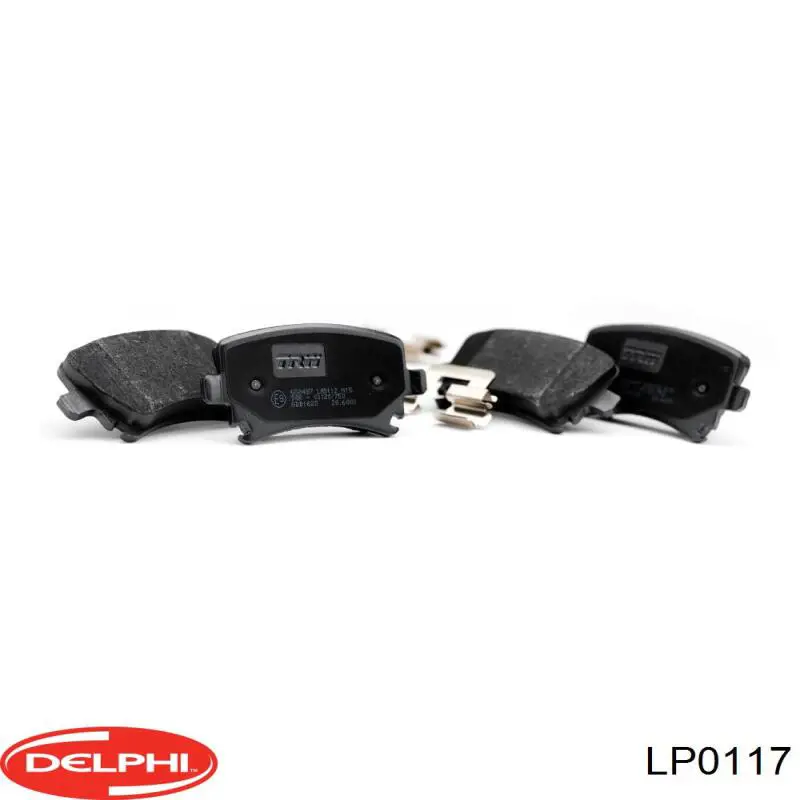 Klocki hamulcowe przednie tarczowe LP0117 Delphi
