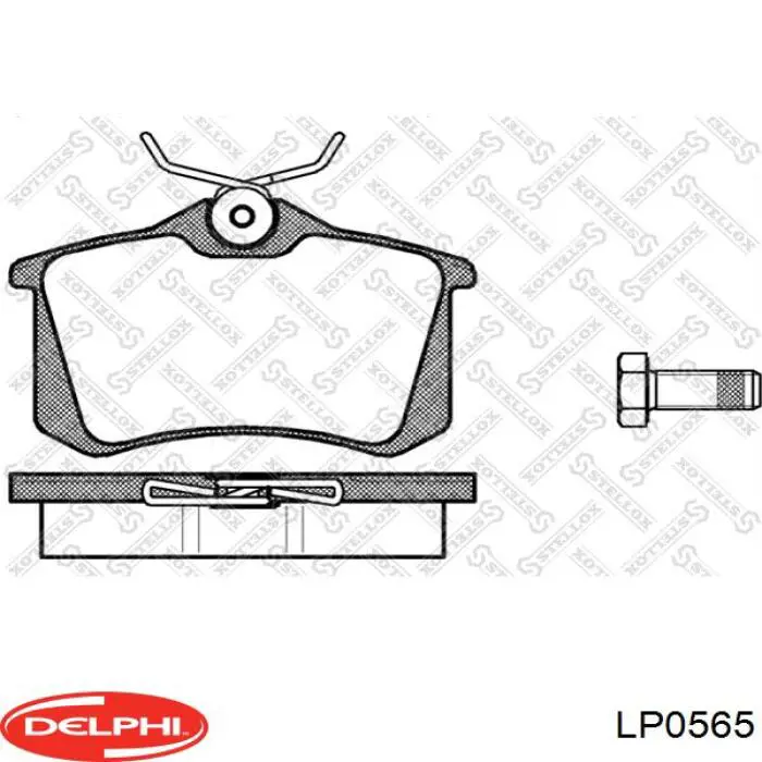 Okładziny (klocki) do hamulców tarczowych tylne Delphi LP0565 cena, od 21,41 USD