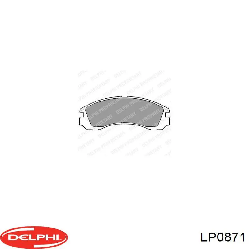 Klocki hamulcowe przednie tarczowe Delphi LP0871 cena, od 25,37 USD
