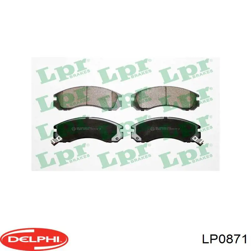 Klocki hamulcowe przednie tarczowe LP0871 Delphi