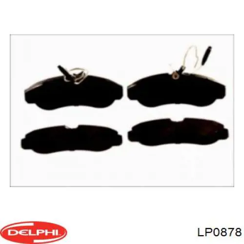 Klocki hamulcowe przednie tarczowe LP0878 Delphi