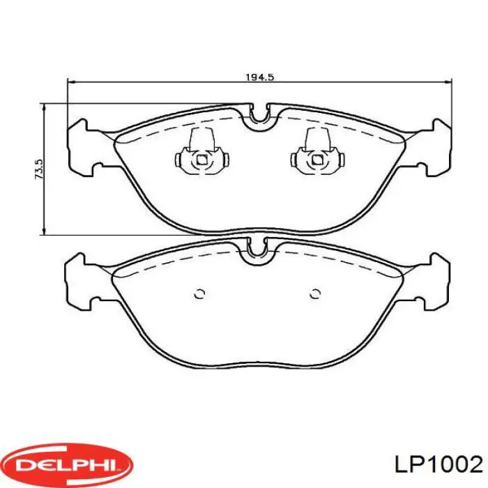 Klocki hamulcowe przednie tarczowe Delphi LP1002 cena, od 47,54 USD