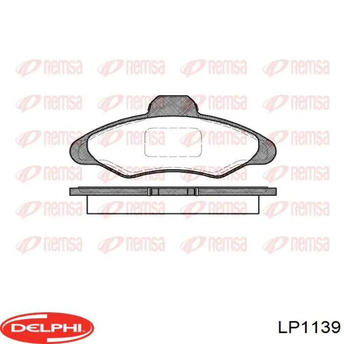 Klocki hamulcowe przednie tarczowe Delphi LP1139 cena, od 22,50 USD
