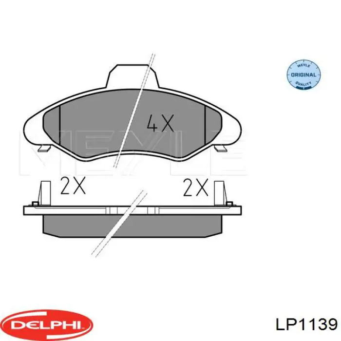Do koszyka LP1139 Delphi Klocki hamulcowe przednie tarczowe