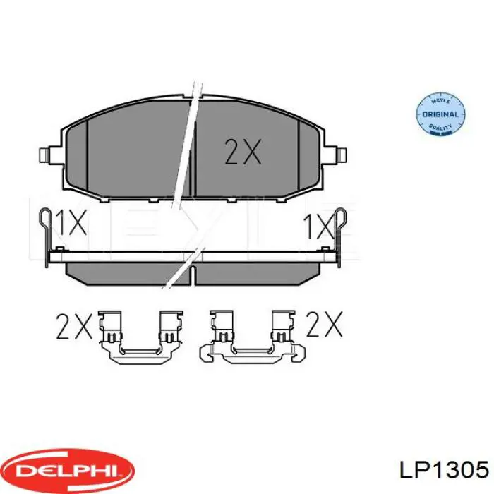 Klocki hamulcowe przednie tarczowe Delphi LP1305 cena, od 36,30 USD