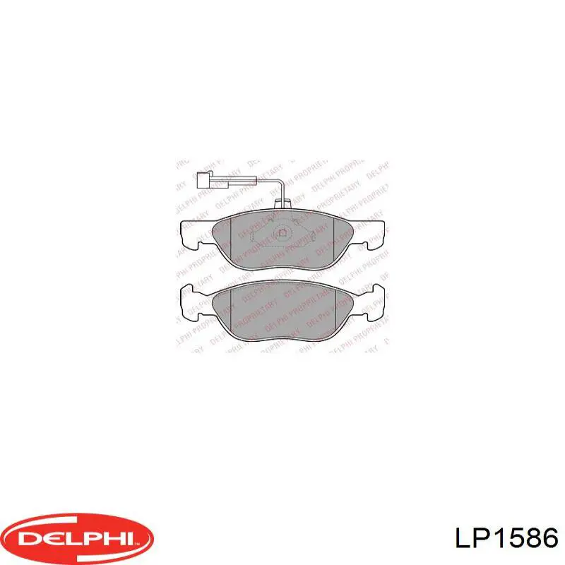 Klocki hamulcowe przednie tarczowe Delphi LP1586 cena, od 30,85 USD