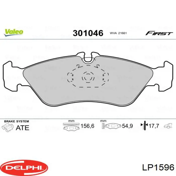 Okładziny (klocki) do hamulców tarczowych tylne Delphi LP1596 cena, od 24,51 USD