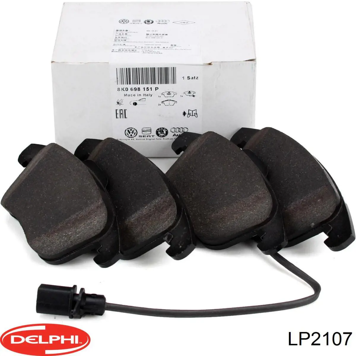 Do koszyka LP2107 Delphi Klocki hamulcowe przednie tarczowe