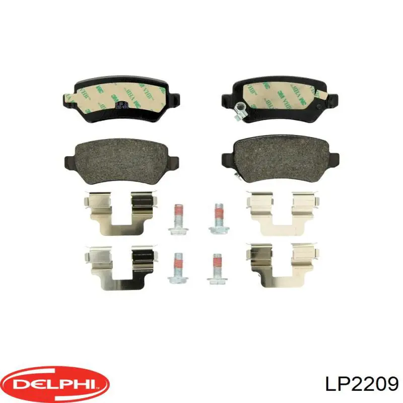 Okładziny (klocki) do hamulców tarczowych tylne Delphi LP2209 cena, od 19,44 USD