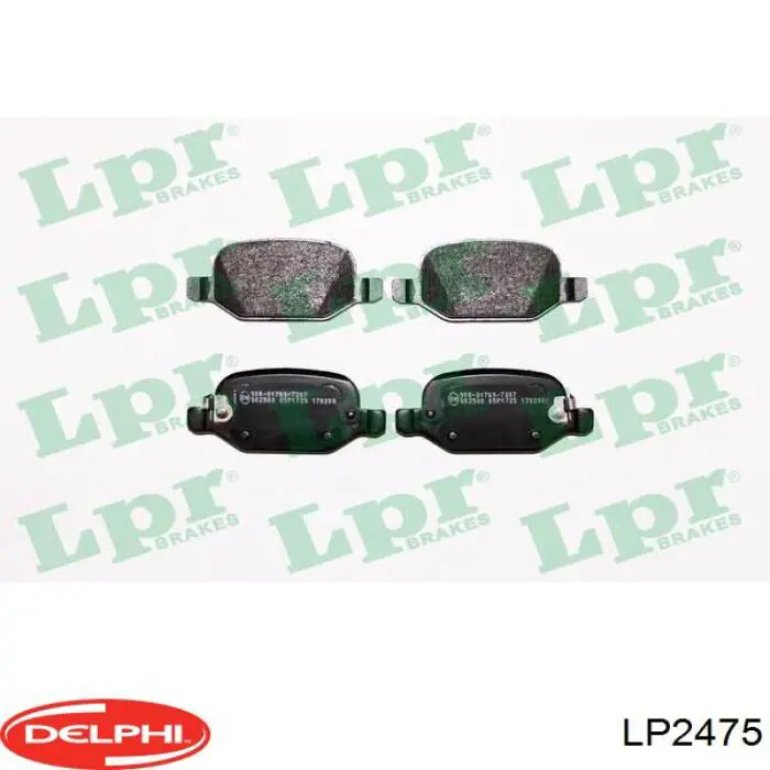 Okładziny (klocki) do hamulców tarczowych tylne Delphi LP2475 cena, od 26,13 USD