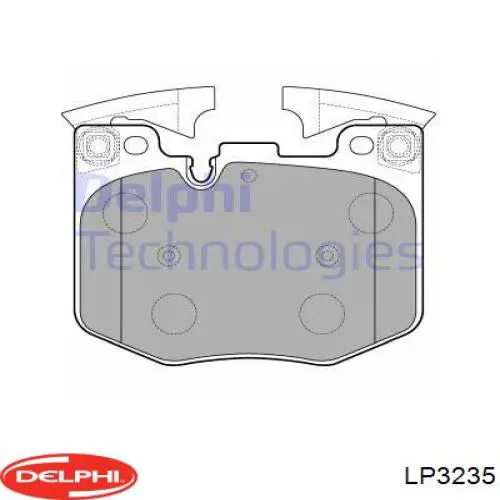 LP3235 Delphi klocki hamulcowe przednie tarczowe