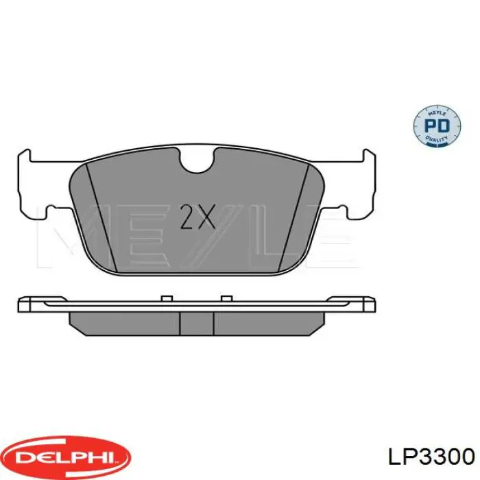 LP3300 Delphi Klocki hamulcowe przednie tarczowe