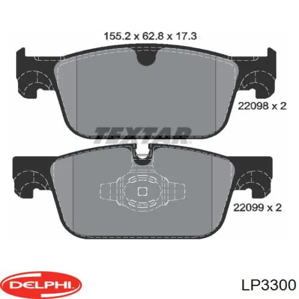 Klocki hamulcowe przednie tarczowe Delphi LP3300 cena, od 51,13 USD