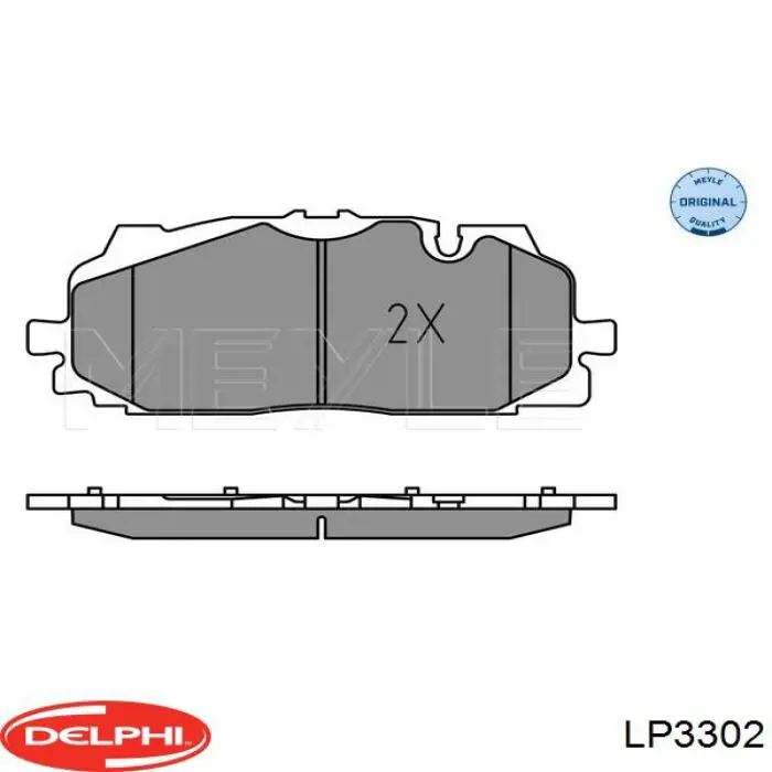 LP3302 Delphi klocki hamulcowe przednie tarczowe