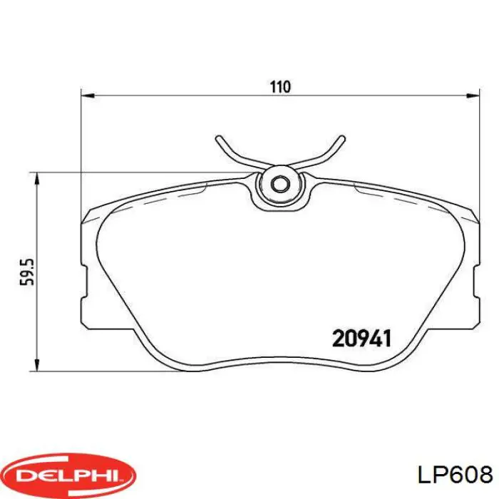 Klocki hamulcowe przednie tarczowe Delphi LP608 cena, od 30,19 USD