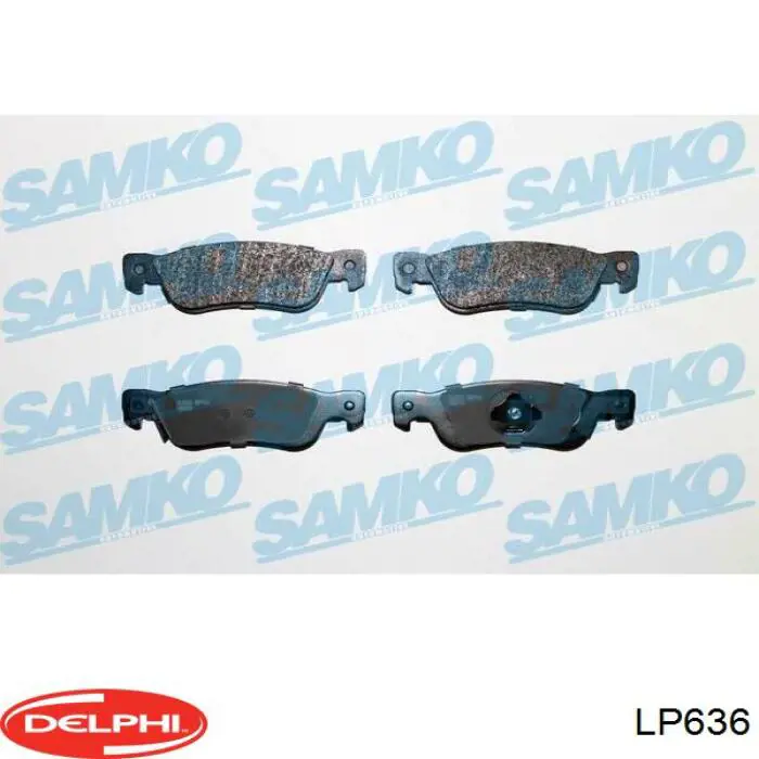 Okładziny (klocki) do hamulców tarczowych tylne Delphi LP636 cena, od 31,61 USD