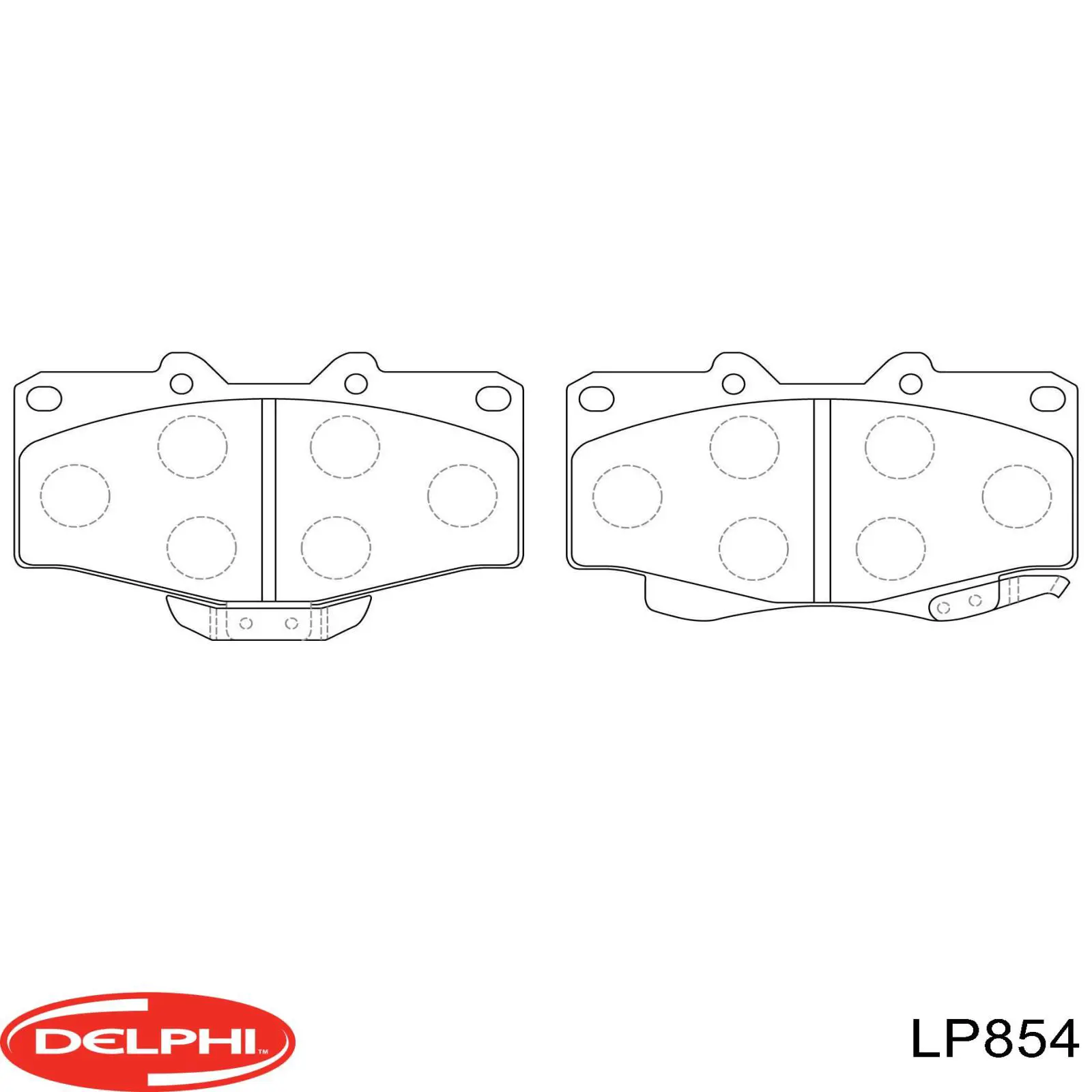 Klocki hamulcowe przednie tarczowe Delphi LP854 cena, od 25,68 USD