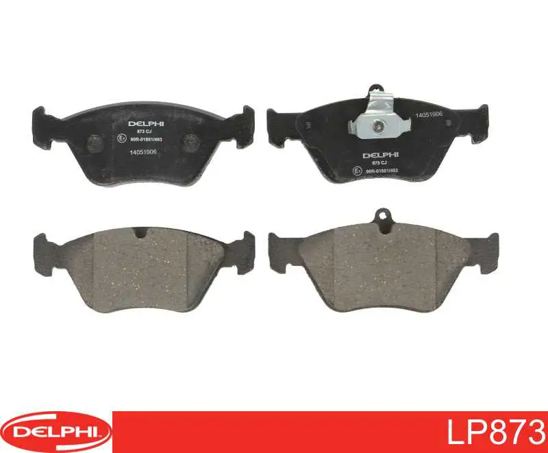 Klocki hamulcowe przednie tarczowe Delphi LP873 cena, od 26,68 USD