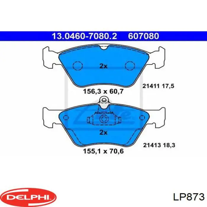 Do koszyka LP873 Delphi Klocki hamulcowe przednie tarczowe