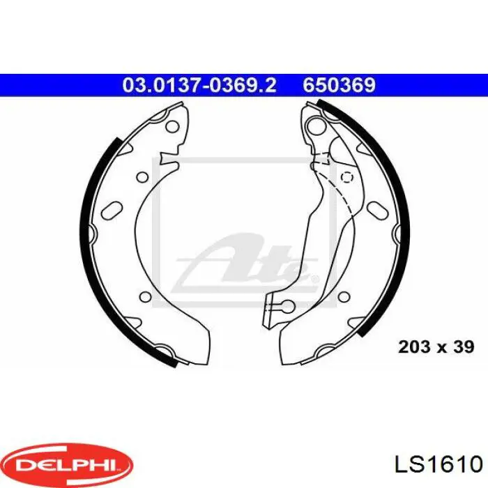 Klocki hamulcowe tylne bębnowe Delphi LS1610 cena, od 30,67 USD