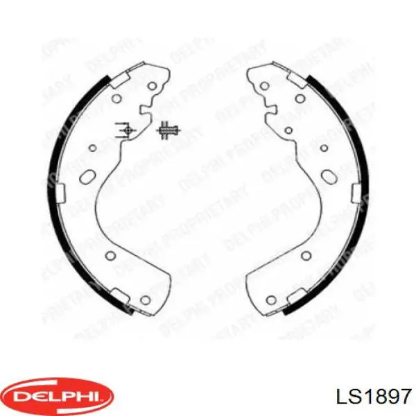 Klocki hamulcowe tylne bębnowe Delphi LS1897 cena, od 59,13 USD