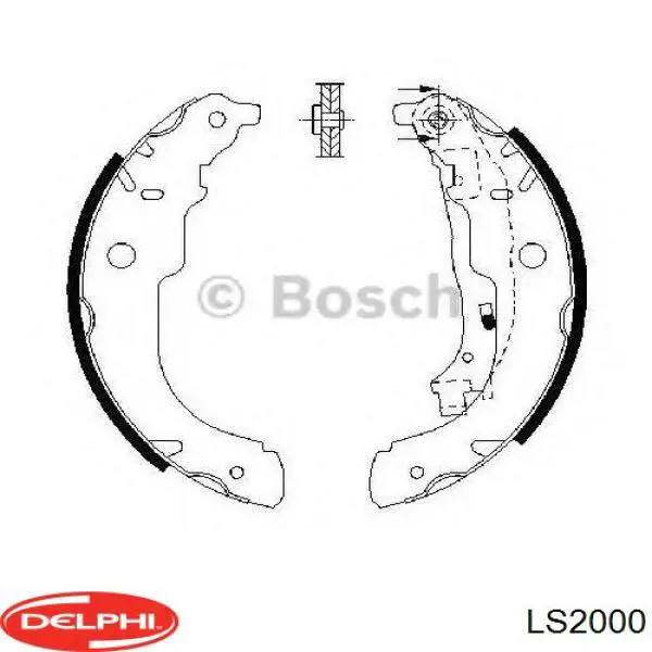 Klocki hamulcowe tylne bębnowe Delphi LS2000 cena, od 27,65 USD