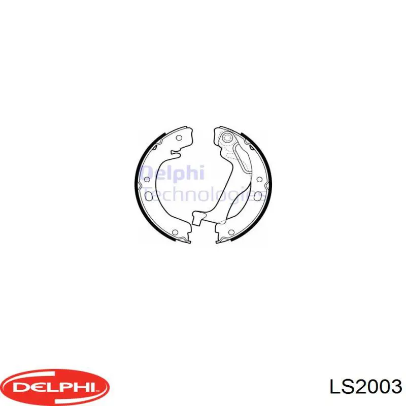 Klocki hamulcowe tylne bębnowe Delphi LS2003 cena, od 26,89 USD