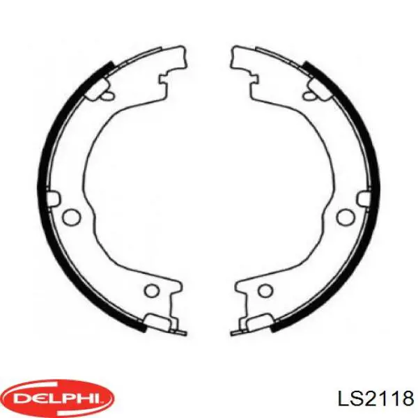 Klocki hamulca ręcznego Delphi LS2118 cena, od 41,85 USD